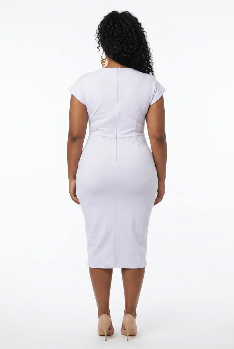 Stylish Sisters Elegant Bodycon Dress - White