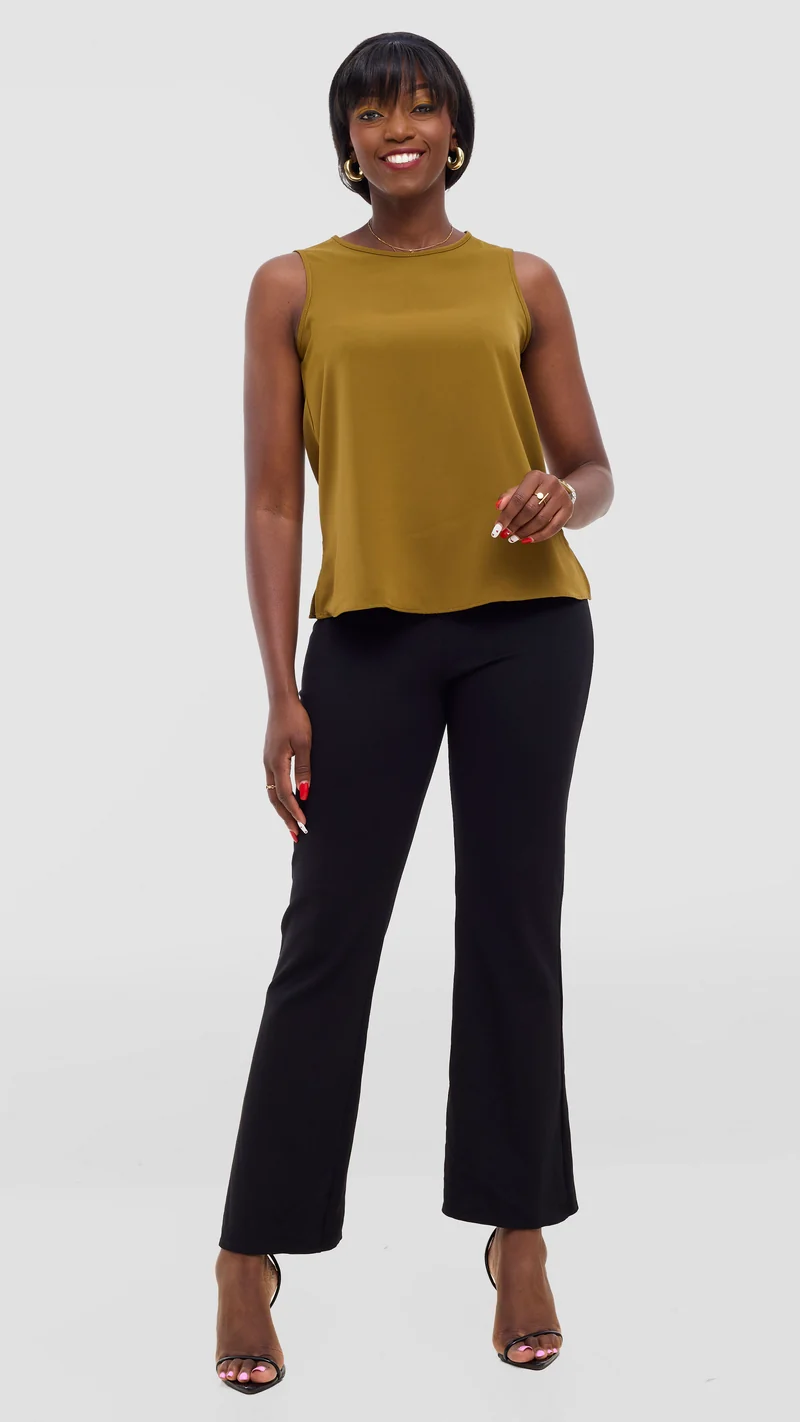 Vivo Talia Sleeveless Tank Top - Dark Olive