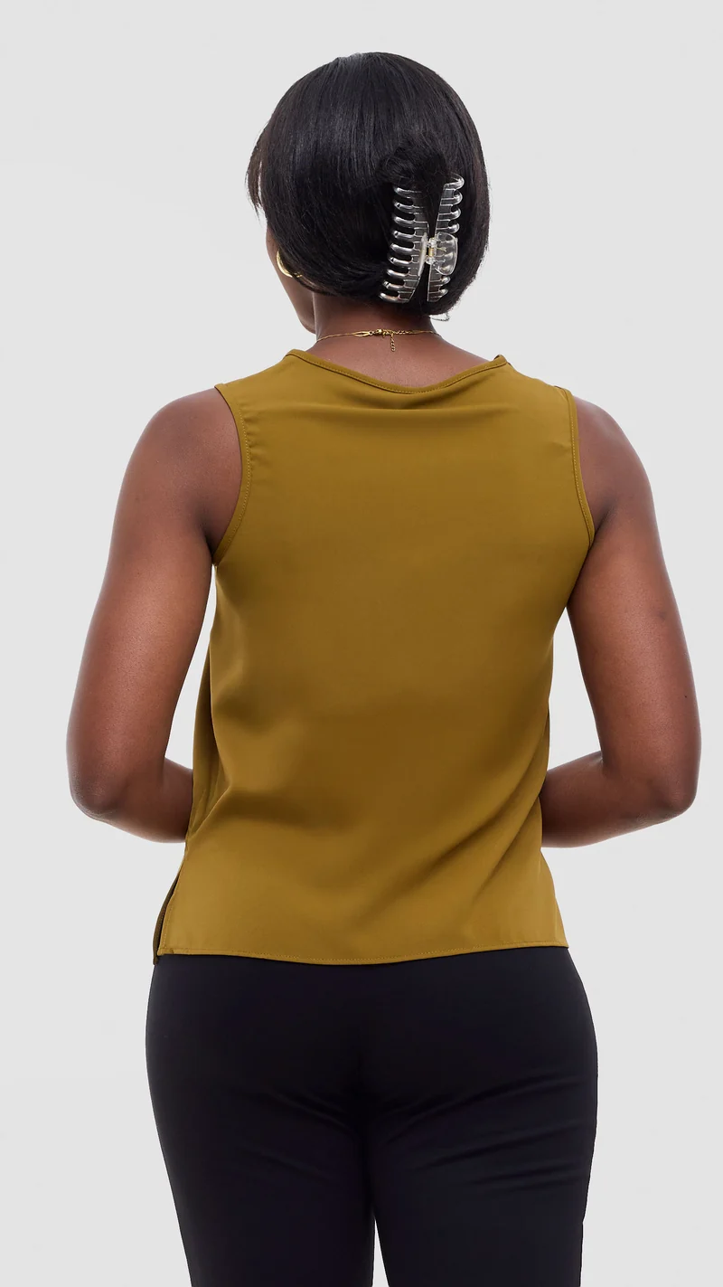 Vivo Talia Sleeveless Tank Top - Dark Olive