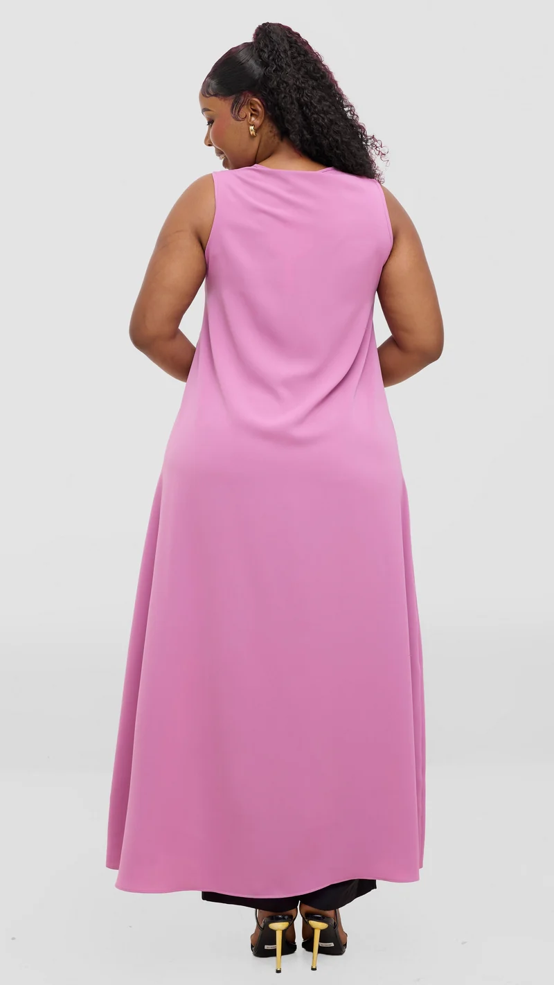 Vivo Talia Front Slit Maxi Top - Rose Pink