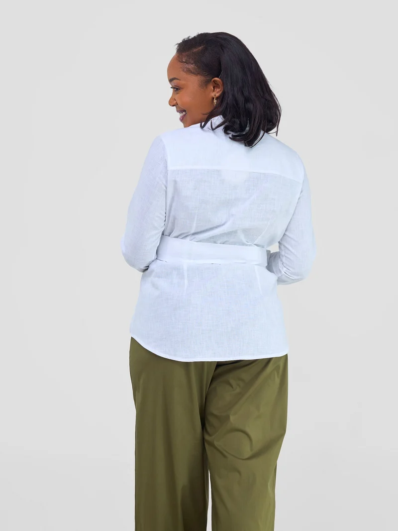 Safari by Vivo Savannah Chinese Collar Shirt - White