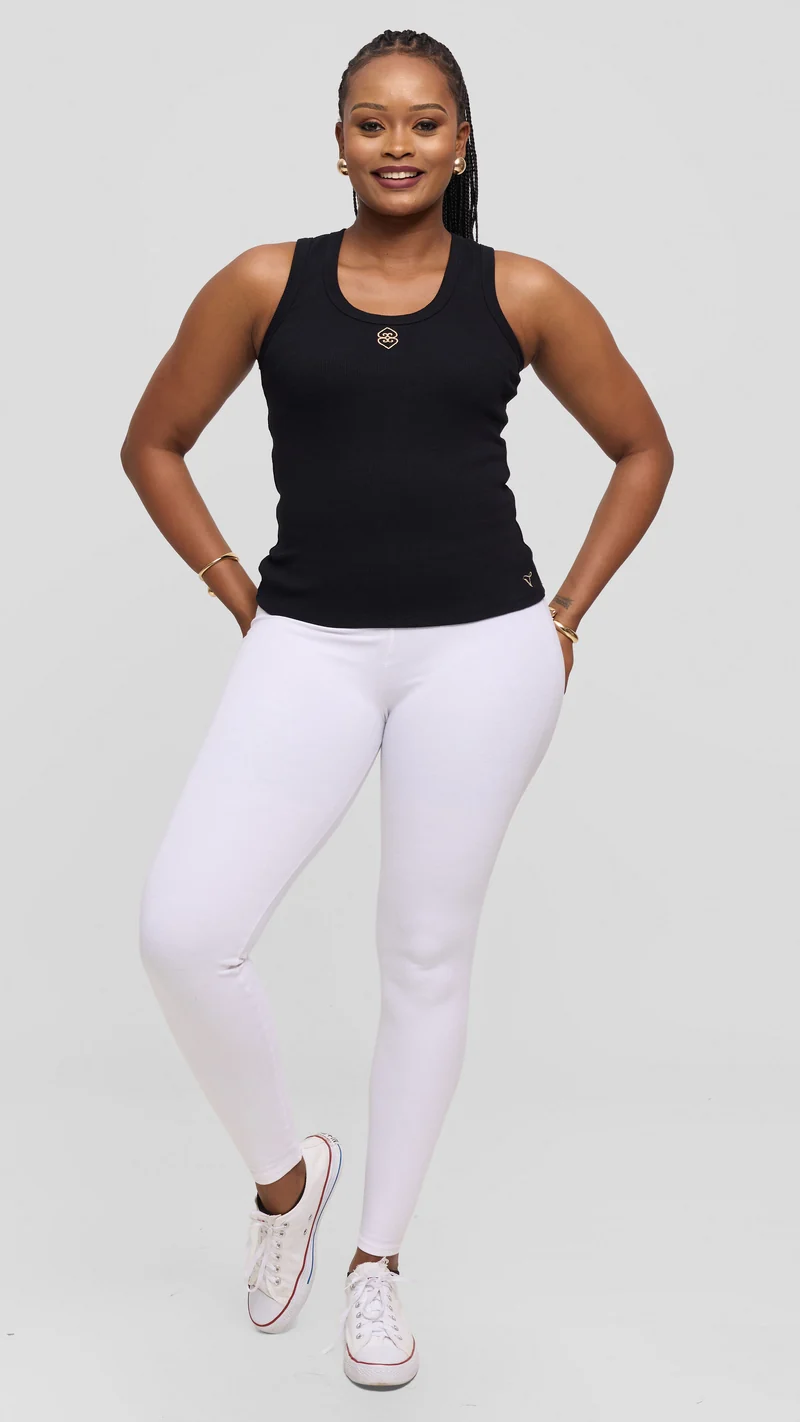 Safari by Vivo Adinkra Top in Rib - Black