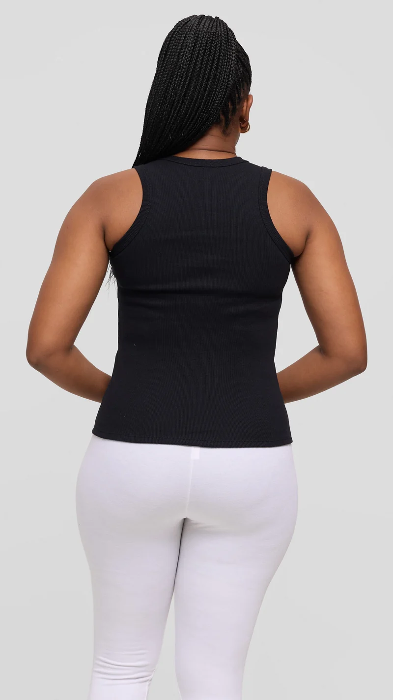 Safari by Vivo Adinkra Top in Rib - Black