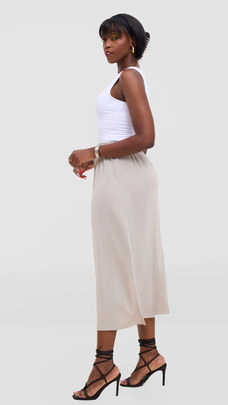 Vivo Seli Midi Skirt - Light Grey