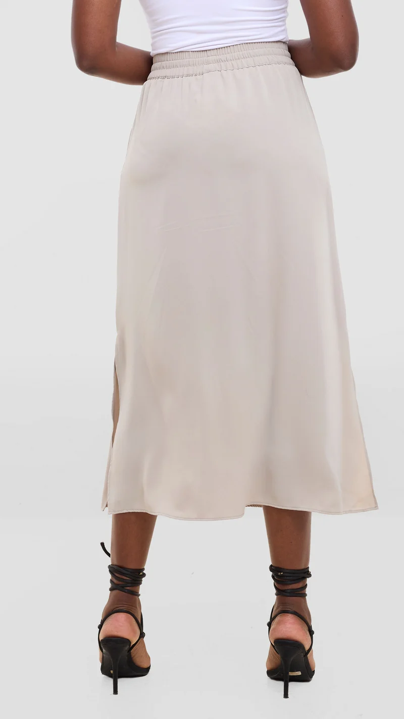 Vivo Seli Midi Skirt - Light Grey