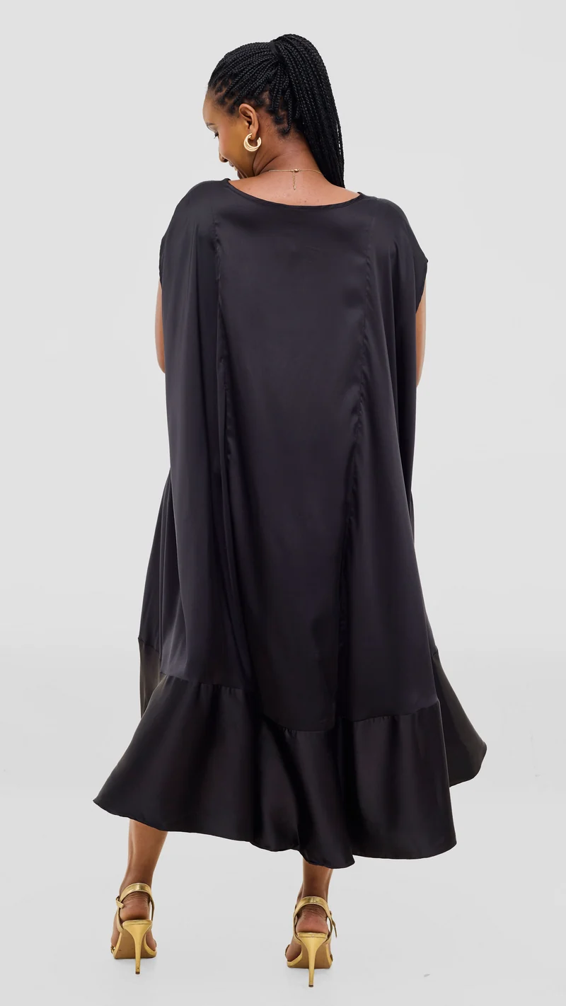 Vivo Samira Cape Dress - Black