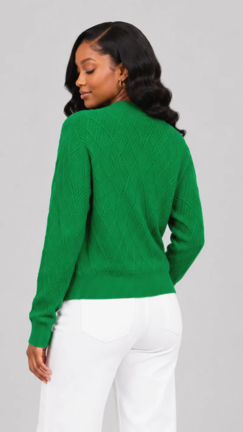 The Fashion Frenzy Button Cardigan- Dark Green