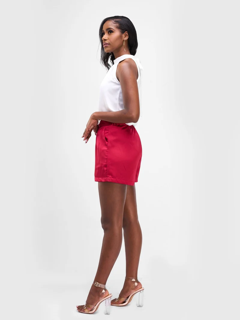 Vivo Nimali Satin Shorts - Red