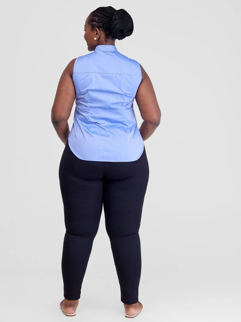 Safari by Vivo Kamari Halter Shirt - Light Blue