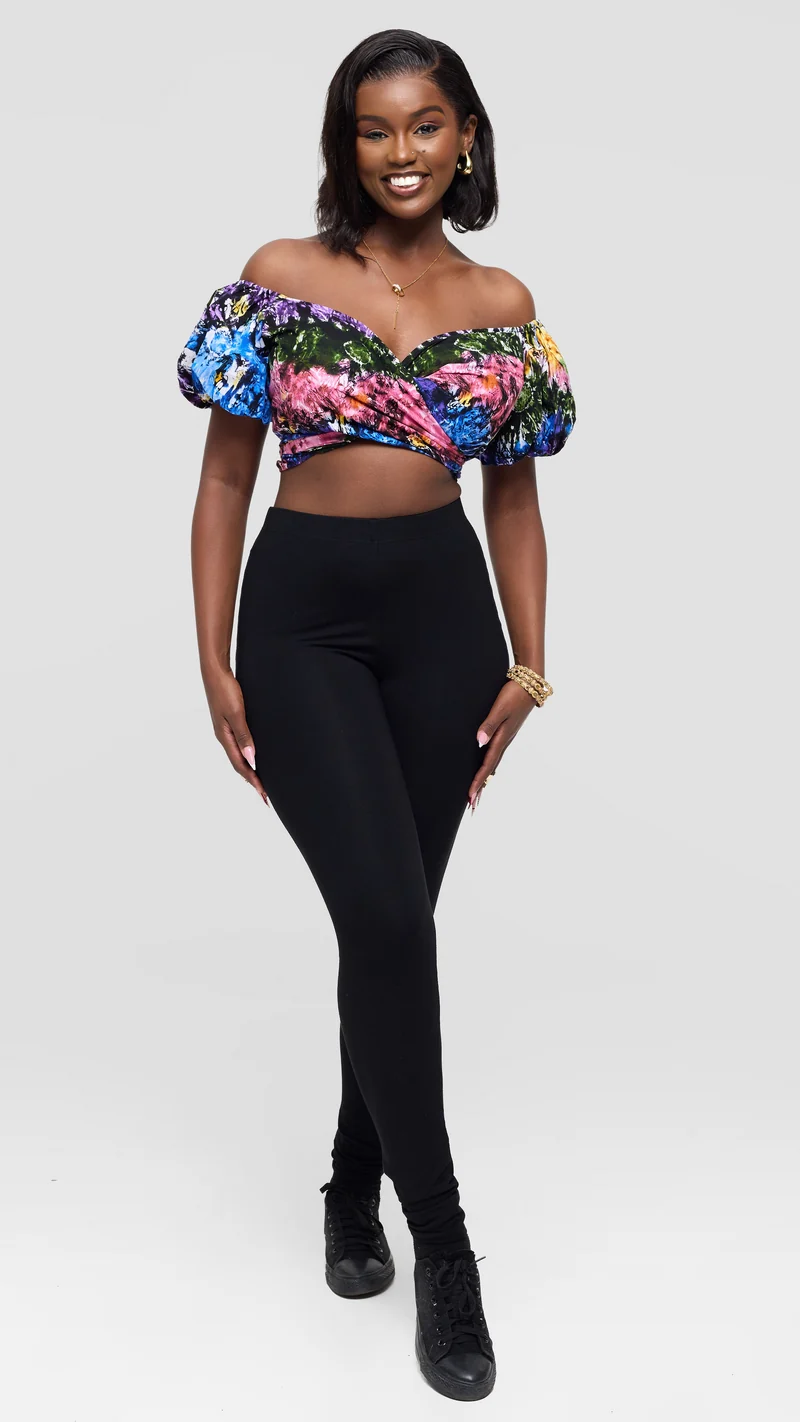 Safari Tafari Wrap Top - Sigi Print