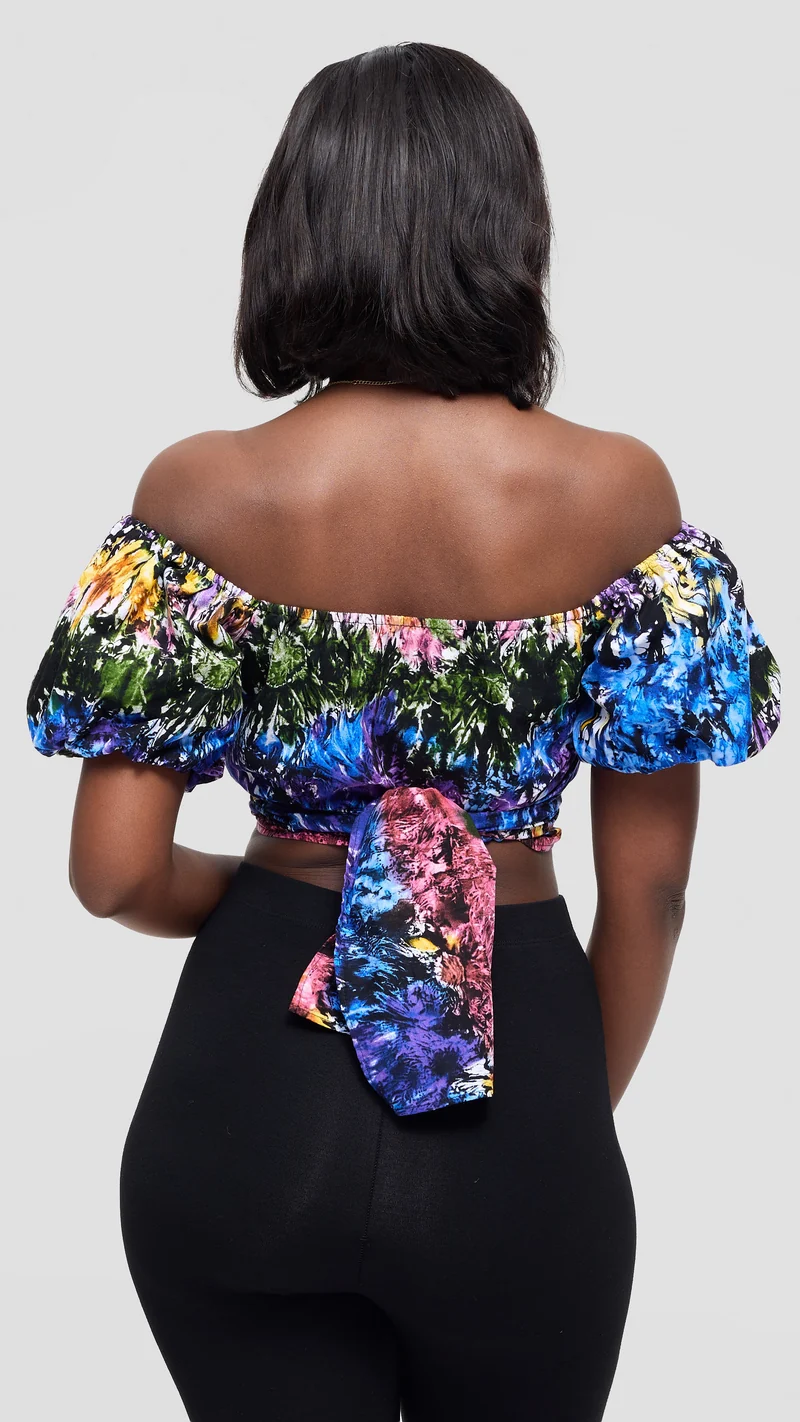 Safari Tafari Wrap Top - Sigi Print