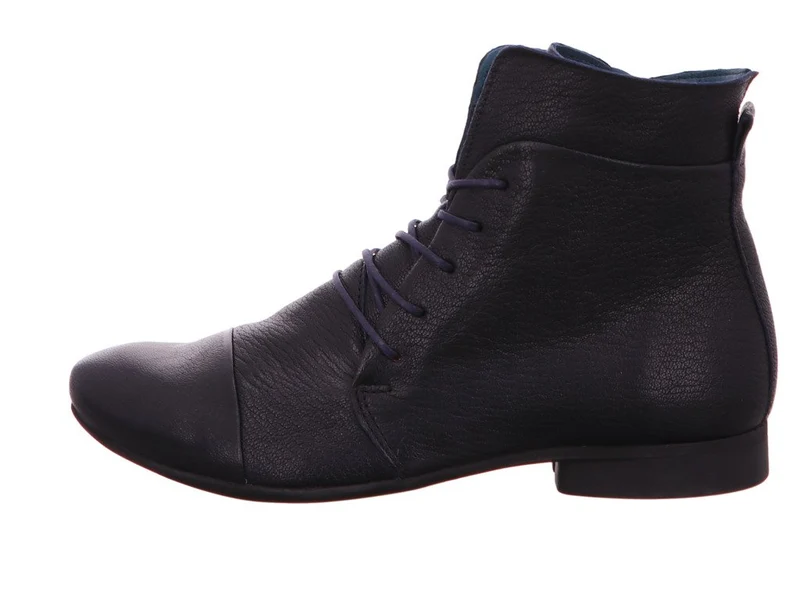 Schnürstiefelette - navy