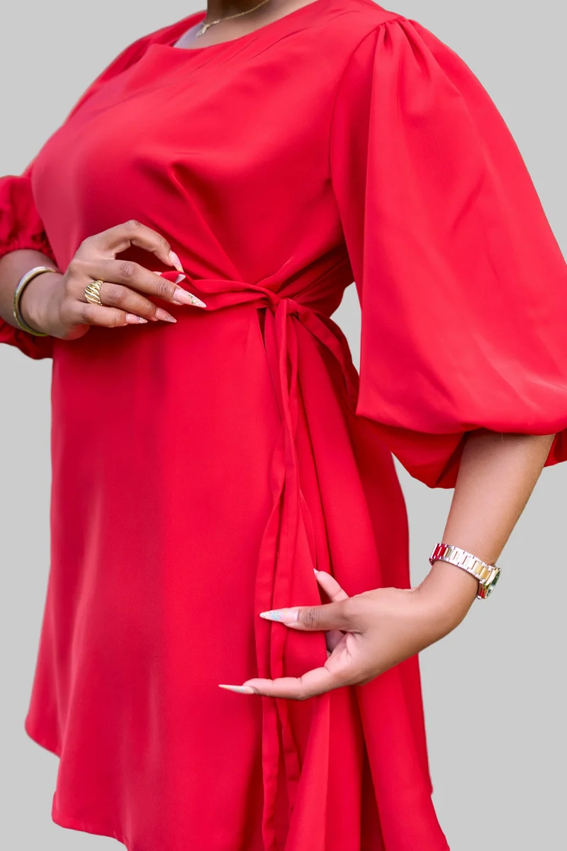 Izulu Lamuu Dress - Crimson Rogue