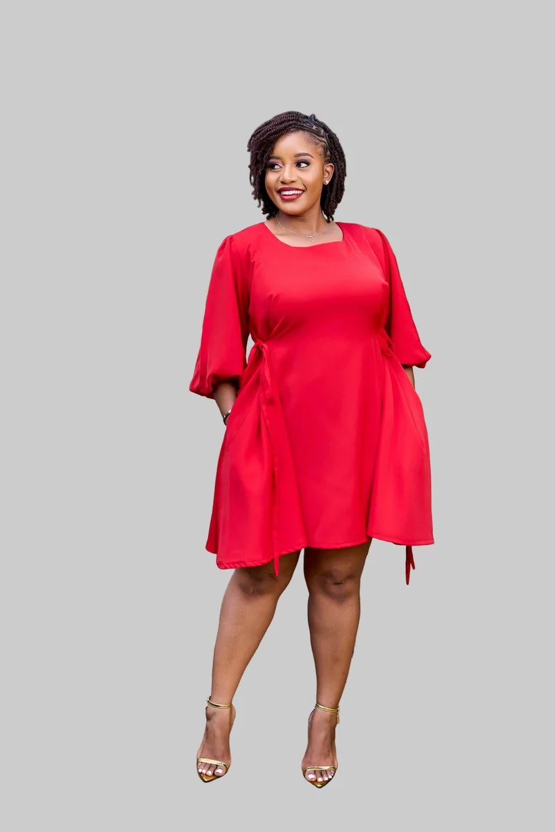 Izulu Lamuu Dress - Crimson Rogue