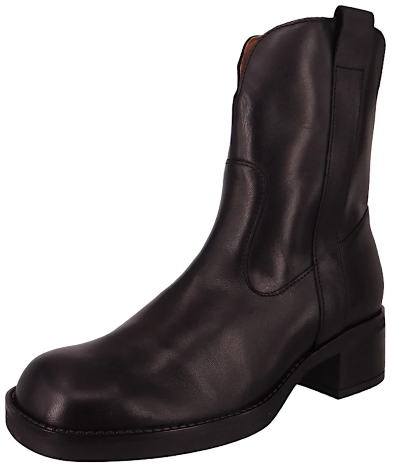 Damen Elegante Stiefelette Western F-Weite 55.922 Schwarz 27 Schwarz Leder