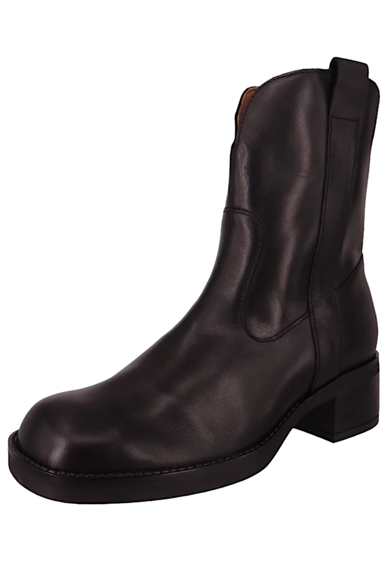 Damen Elegante Stiefelette Western F-Weite 55.922 Schwarz 27 Schwarz Leder