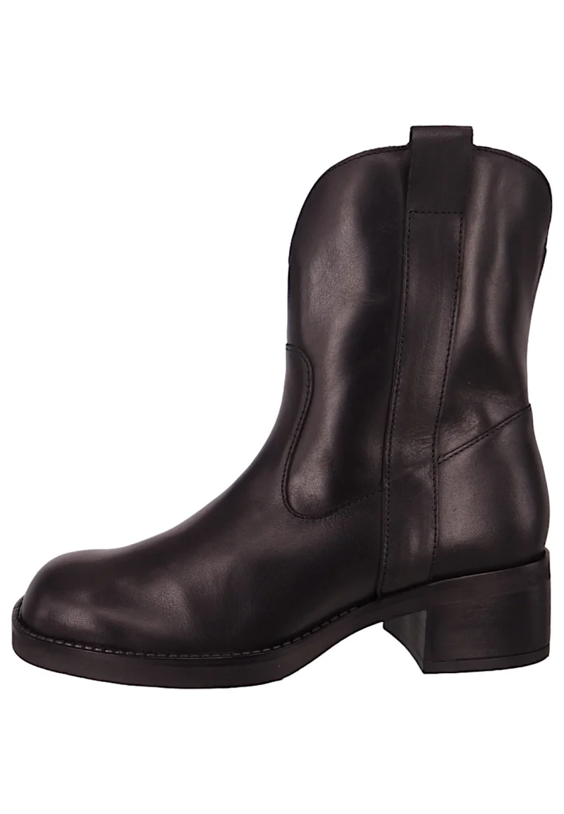 Damen Elegante Stiefelette Western F-Weite 55.922 Schwarz 27 Schwarz Leder