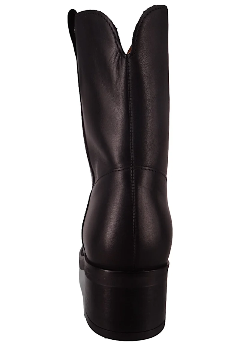 Damen Elegante Stiefelette Western F-Weite 55.922 Schwarz 27 Schwarz Leder