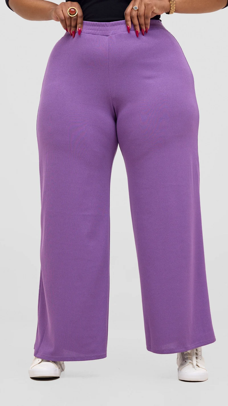 Vivo Rema Straight Leg Pants - Lilac