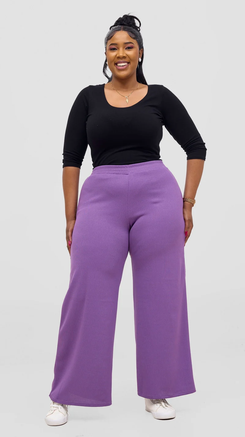 Vivo Rema Straight Leg Pants - Lilac
