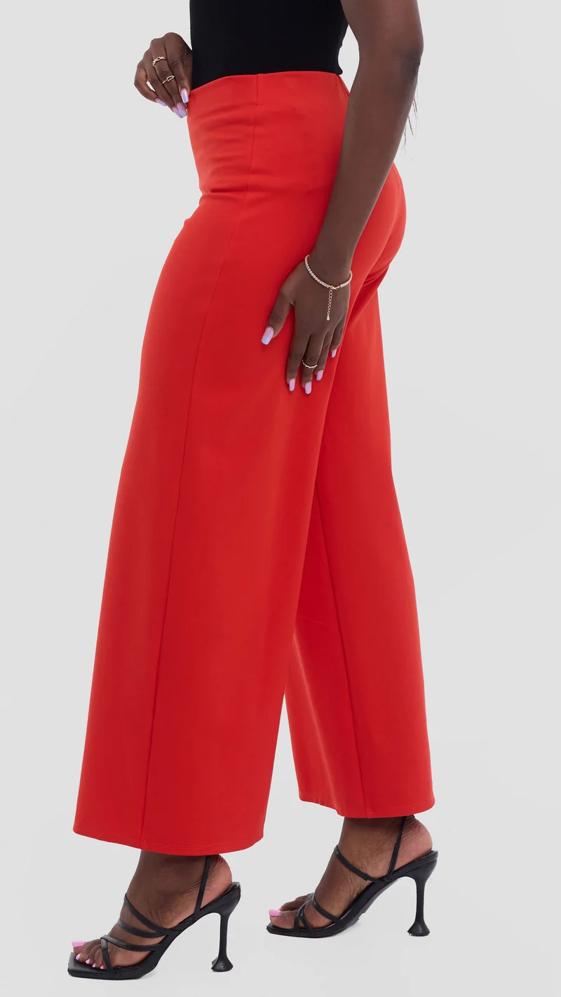 Vivo Upe Wide Leg Pants in Ponte - Orange