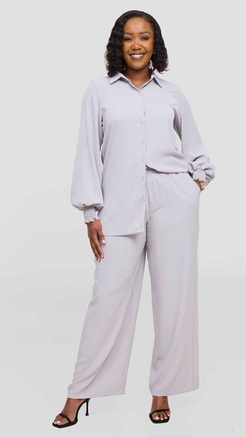 Vivo Wastani Drawstring Pants - Light Grey