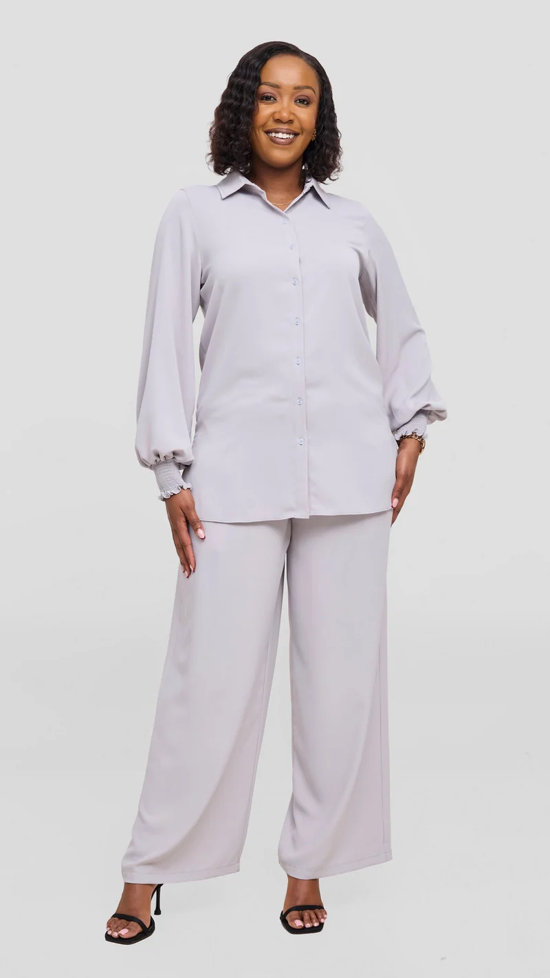 Vivo Wastani Drawstring Pants - Light Grey
