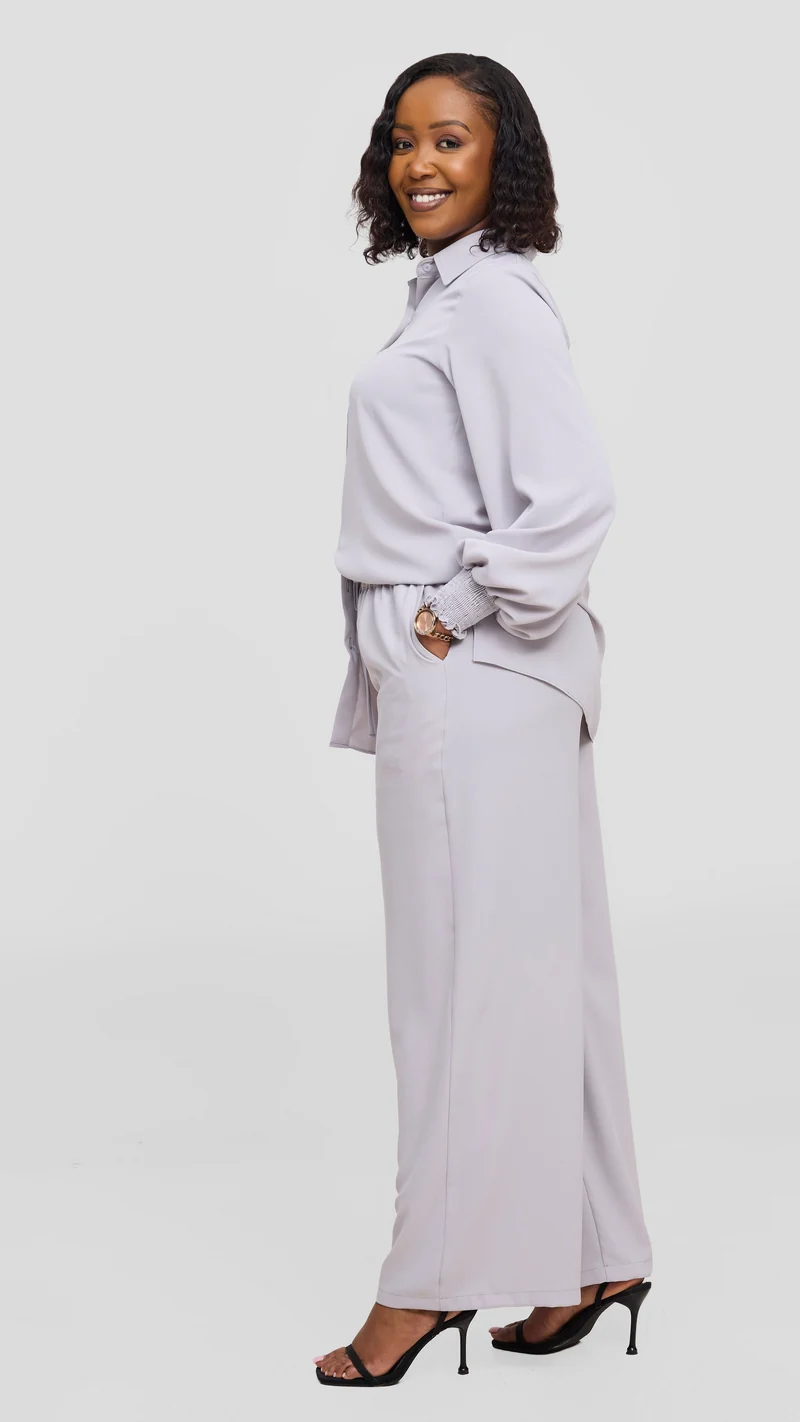 Vivo Wastani Drawstring Pants - Light Grey