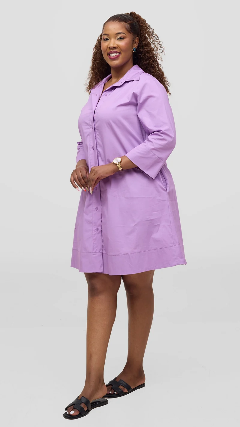 Vivo Lulu Wide Hem Tent Dress - Lilac