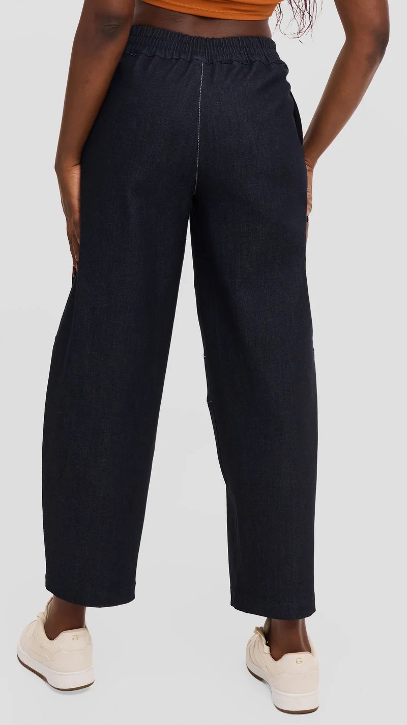 Safari by Vivo Barrel Pants in Denim - Navy
