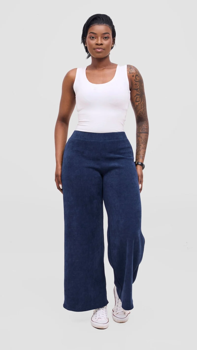 Vivo Selah Straight Leg Pants - Navy