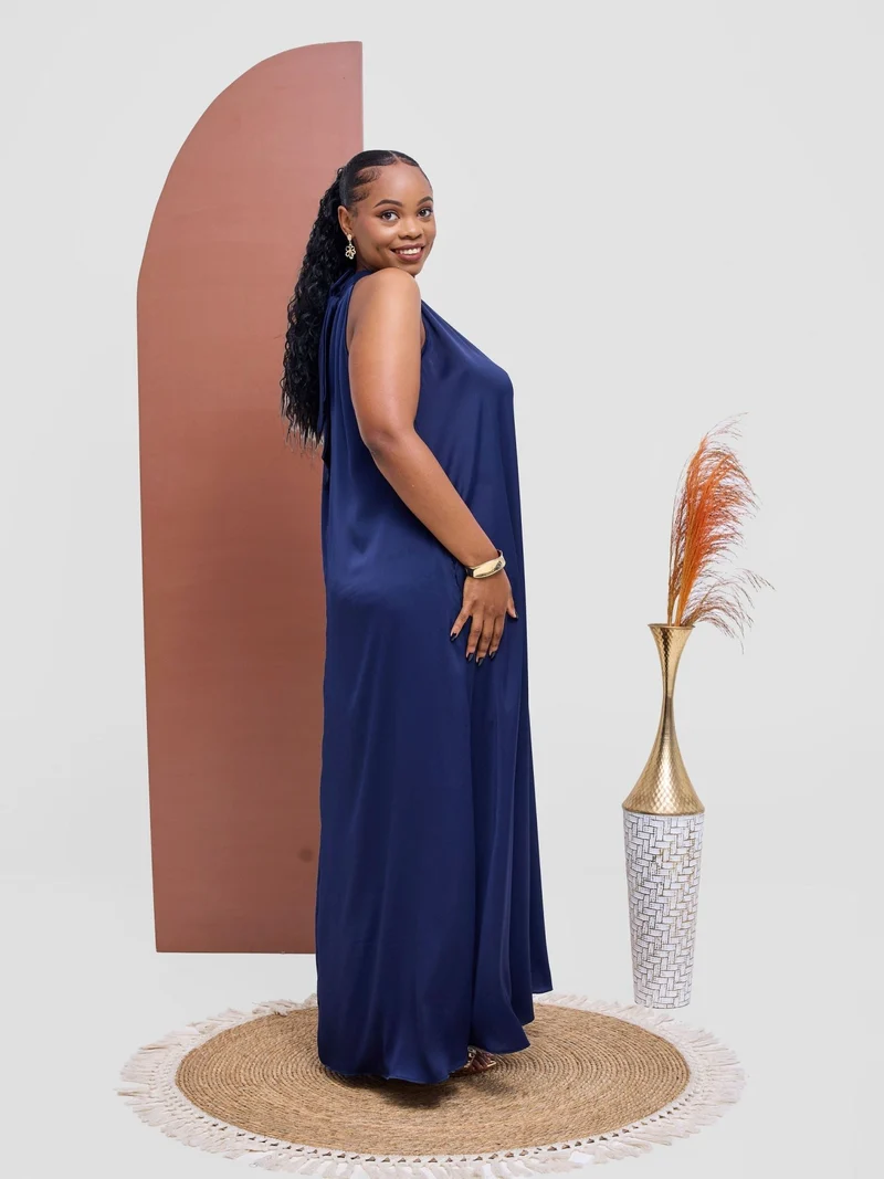 Vivo Kelemi 4.0 Halter Maxi Dress - Navy
