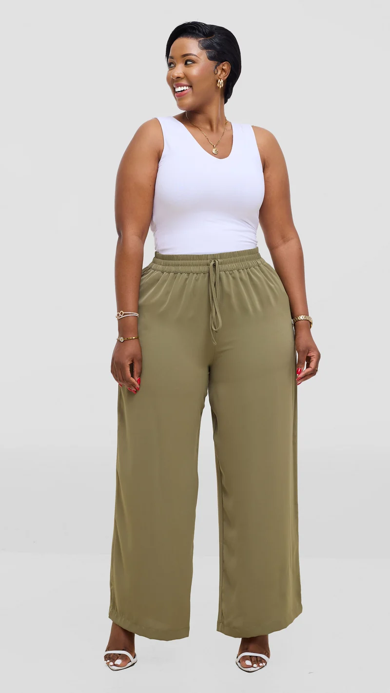 Vivo Wastani Drawstring Pants - Olive Green