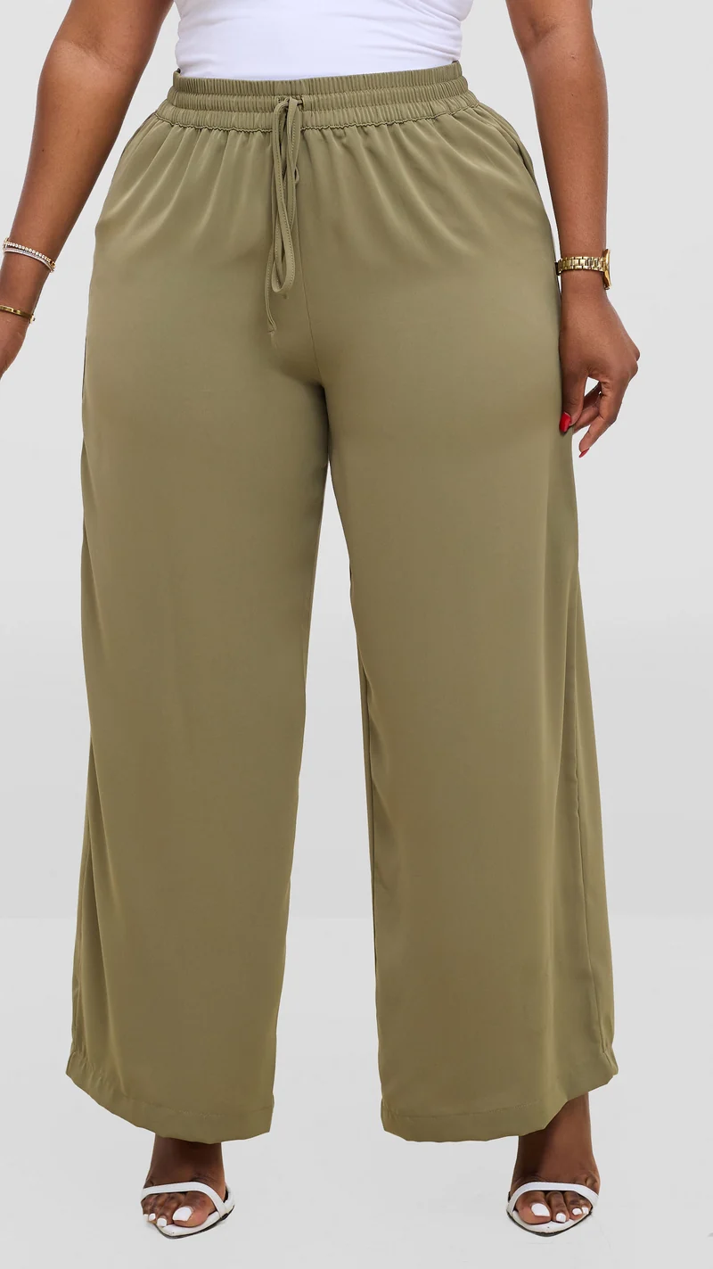 Vivo Wastani Drawstring Pants - Olive Green
