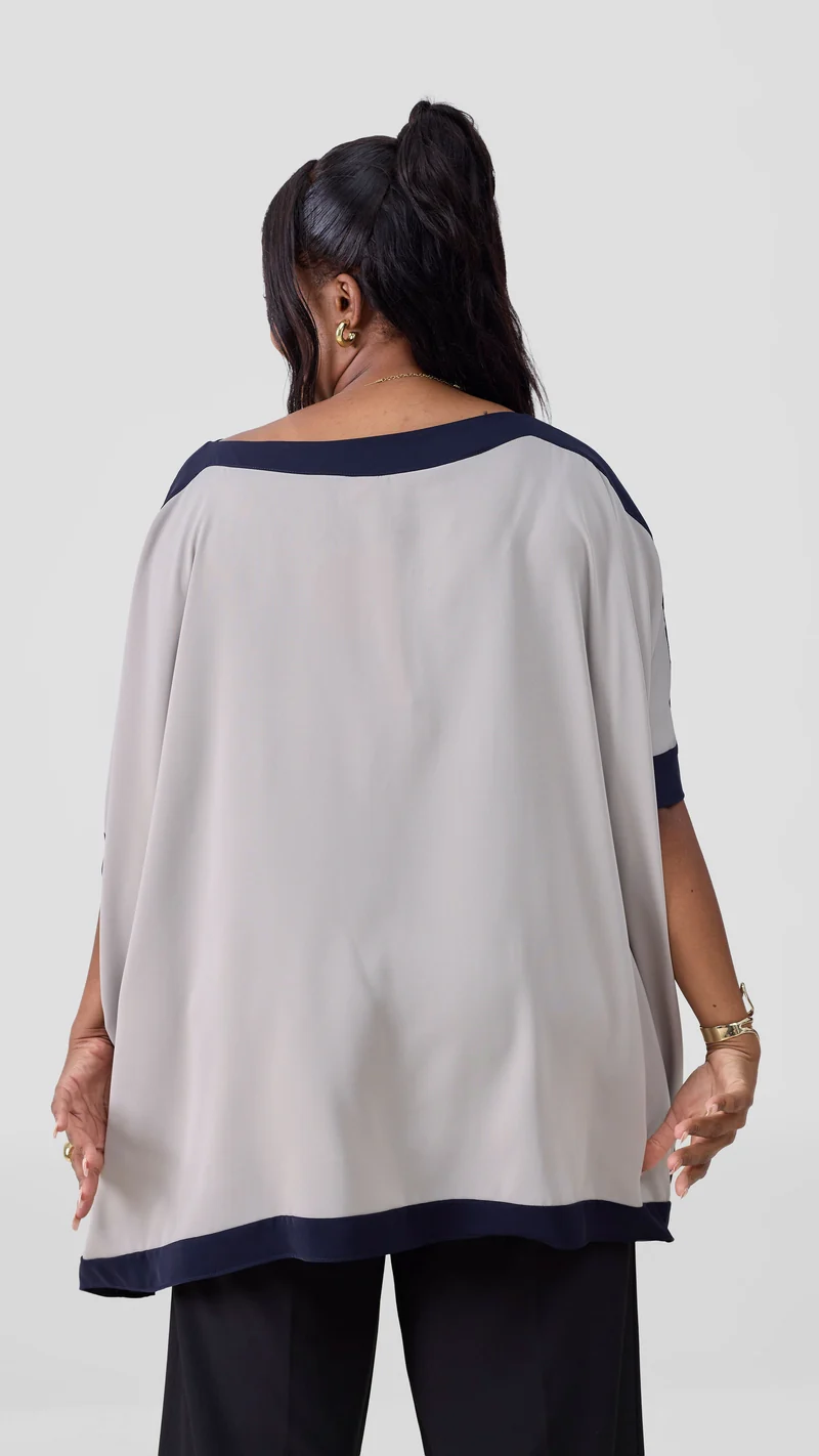 Vivo Liora Kaftan Tunic Top - Light Taupe