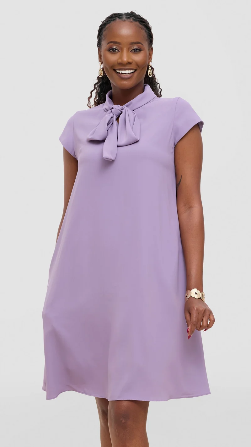 Vivo Niari Tent Dress in Crepe - Lilac