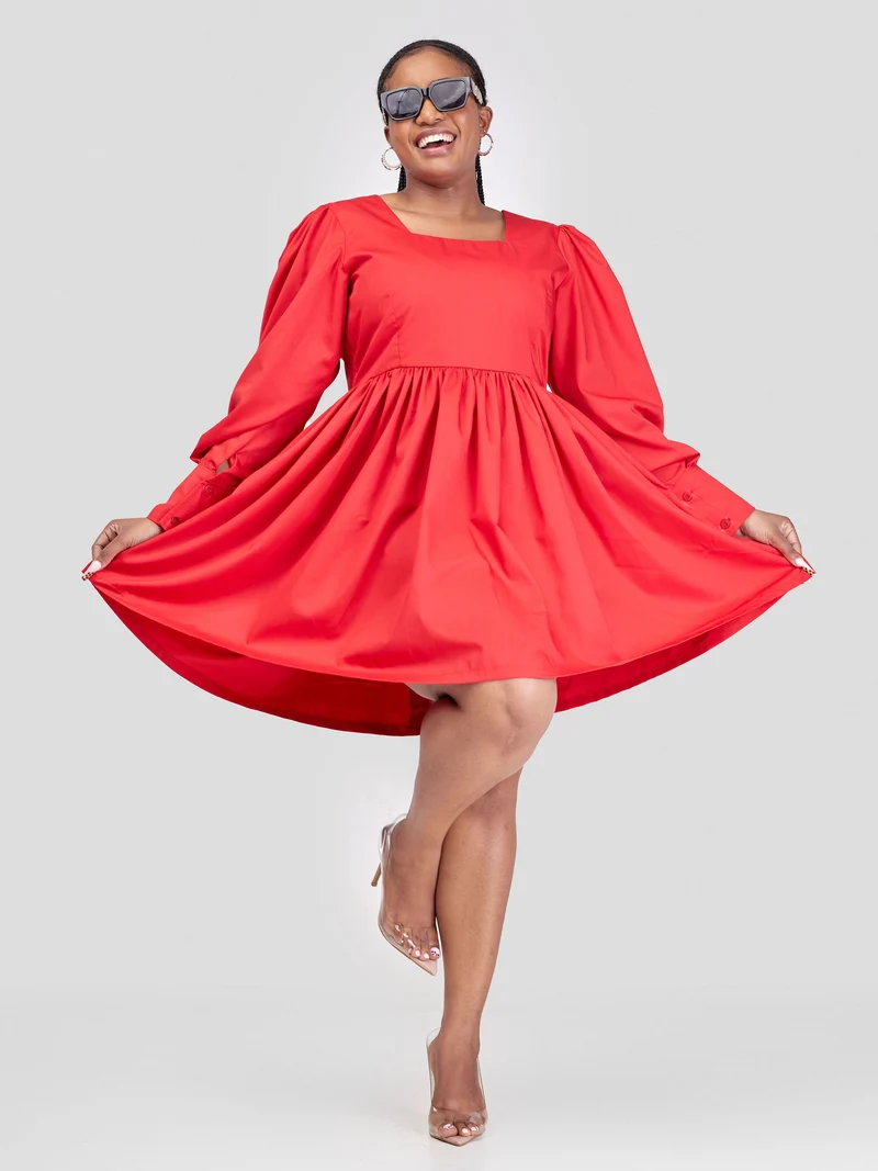 Izulu Doldol Dress - Red