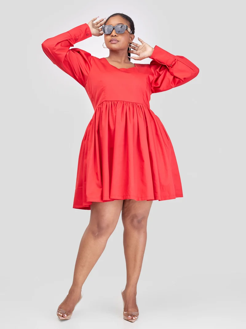 Izulu Doldol Dress - Red