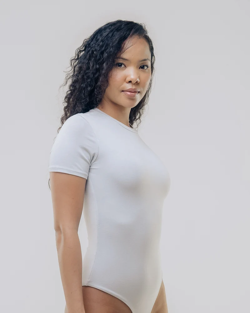Vivo X This Is Essential Short Sleeve Bodysuit - Grey