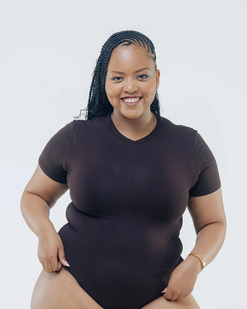 Vivo X This Is Essential Short Sleeve Bodysuit - Chocolate