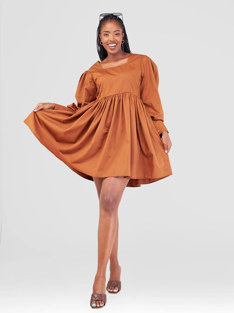 Izulu Doldol Dress - Cinnamon