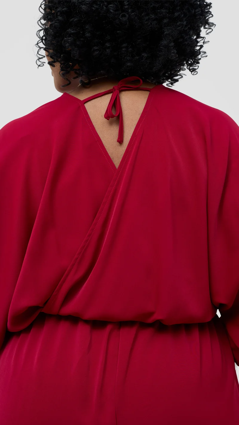 Vivo Iyana Shirred waist Maxi Dress - Maroon