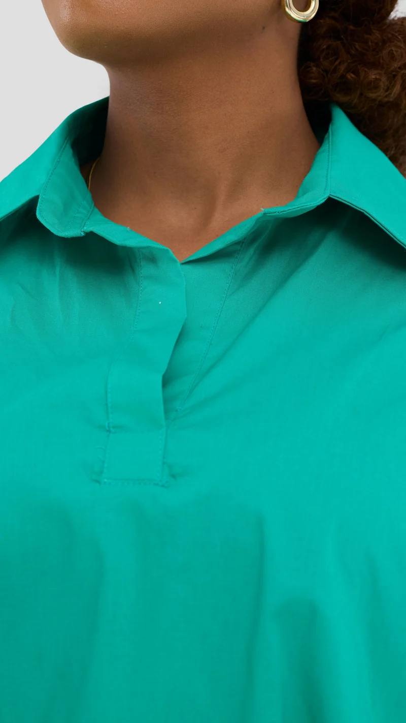 Vivo Cotton High Low Top - Sea Green