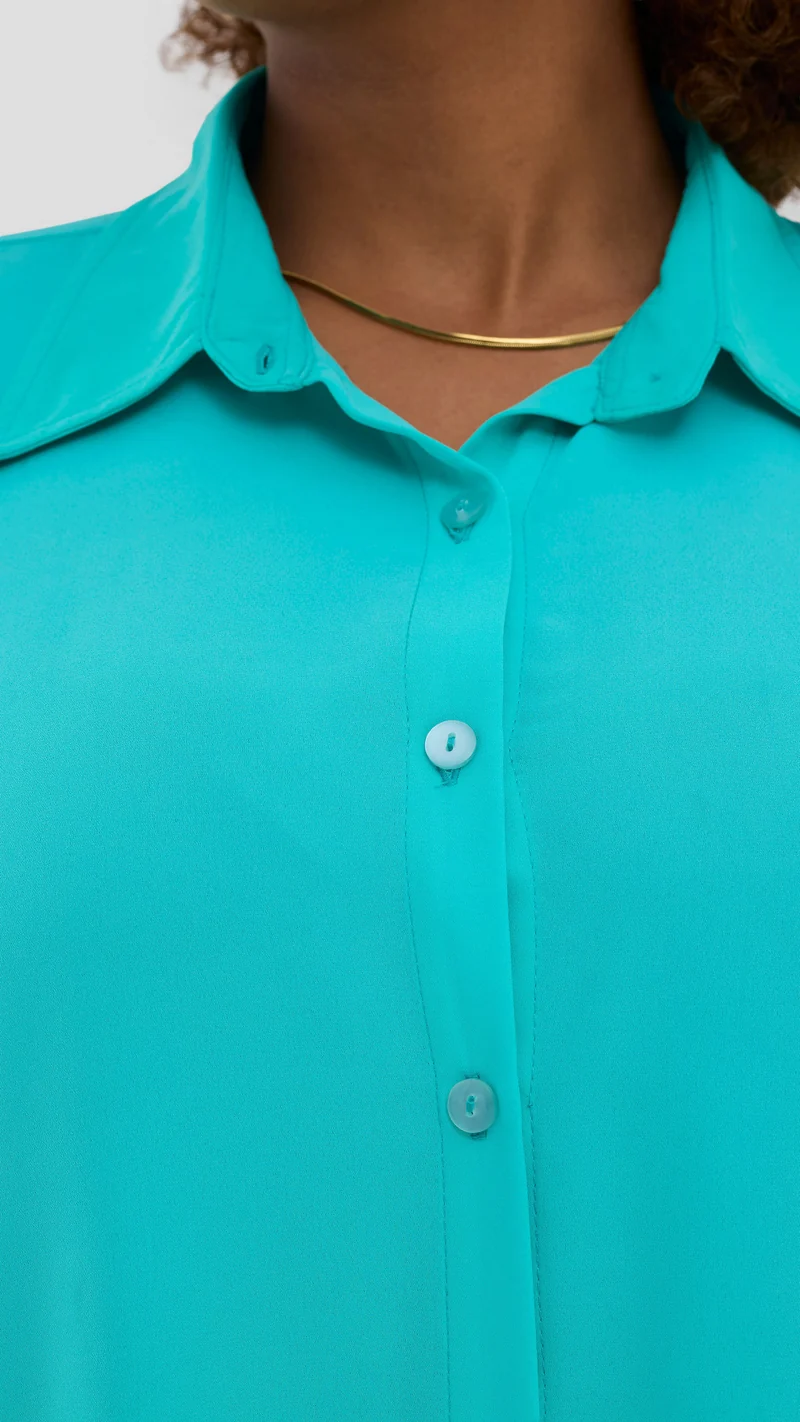 Vivo Iyana Cape Top In Chiffon - Sea Green