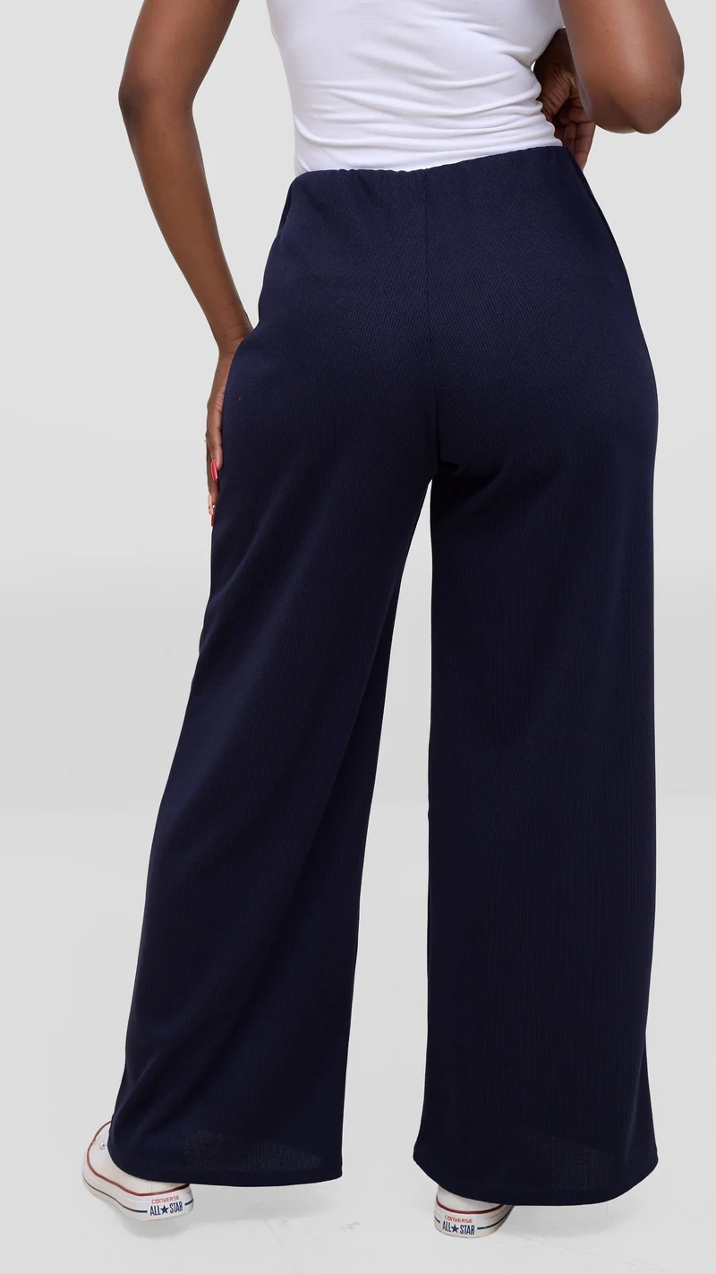 Vivo Safa Straight Leg Pants - Navy