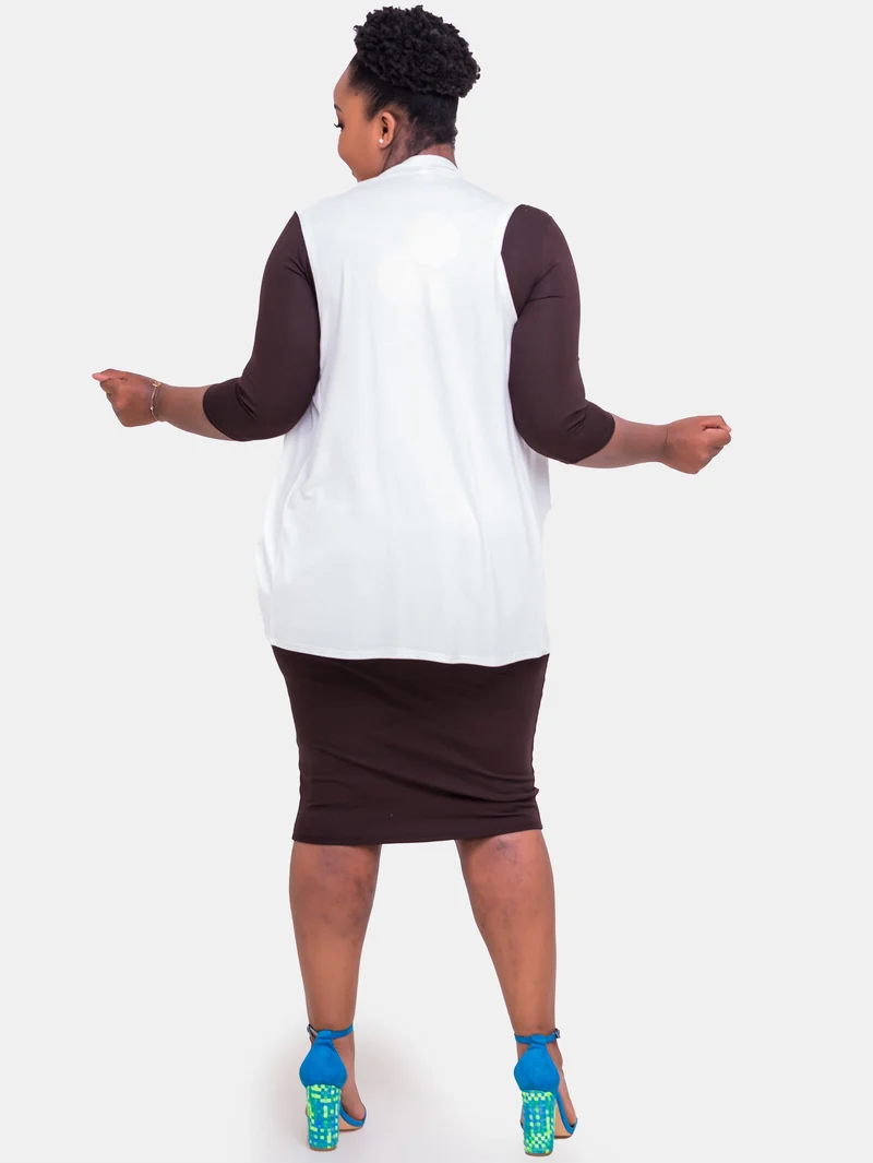 Vivo Everyday Sleeveless Waterfall in Jersey - White