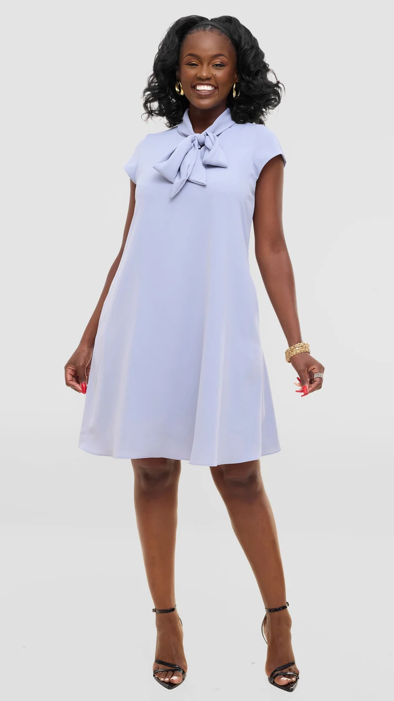 Vivo Niari Tent Dress in Crepe - Grey