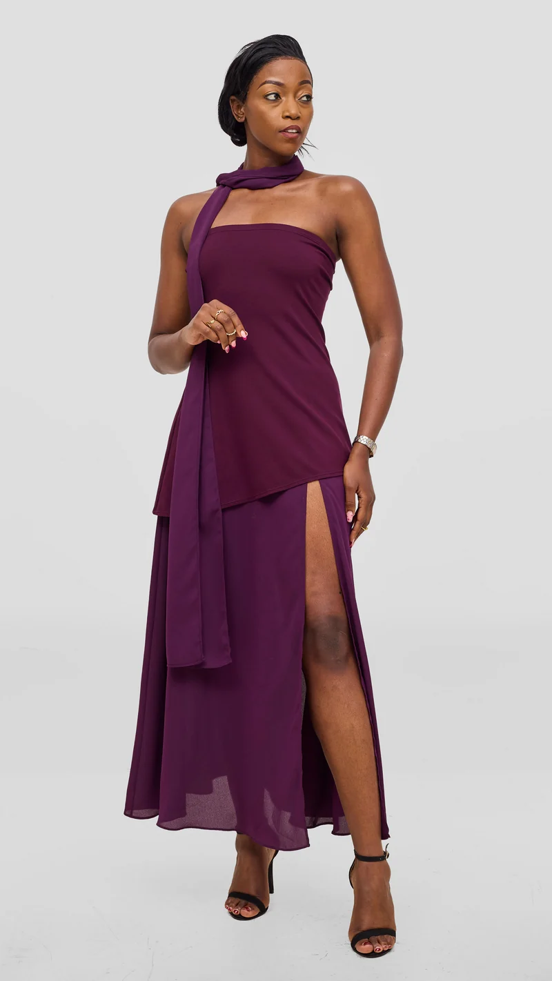 Vivo Studio 2-piece in Mixed Media - Burgundy