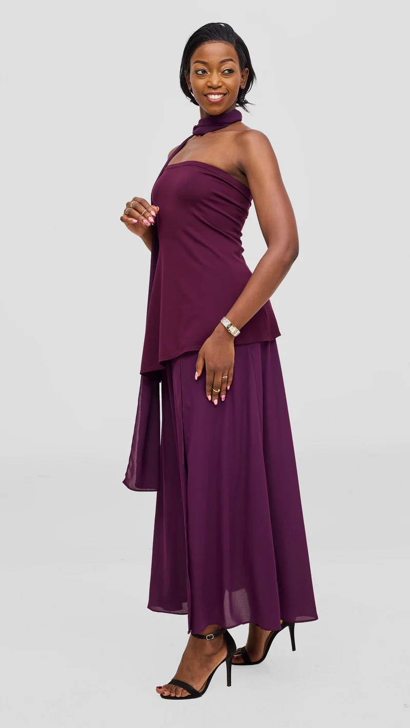 Vivo Studio 2-piece in Mixed Media - Burgundy