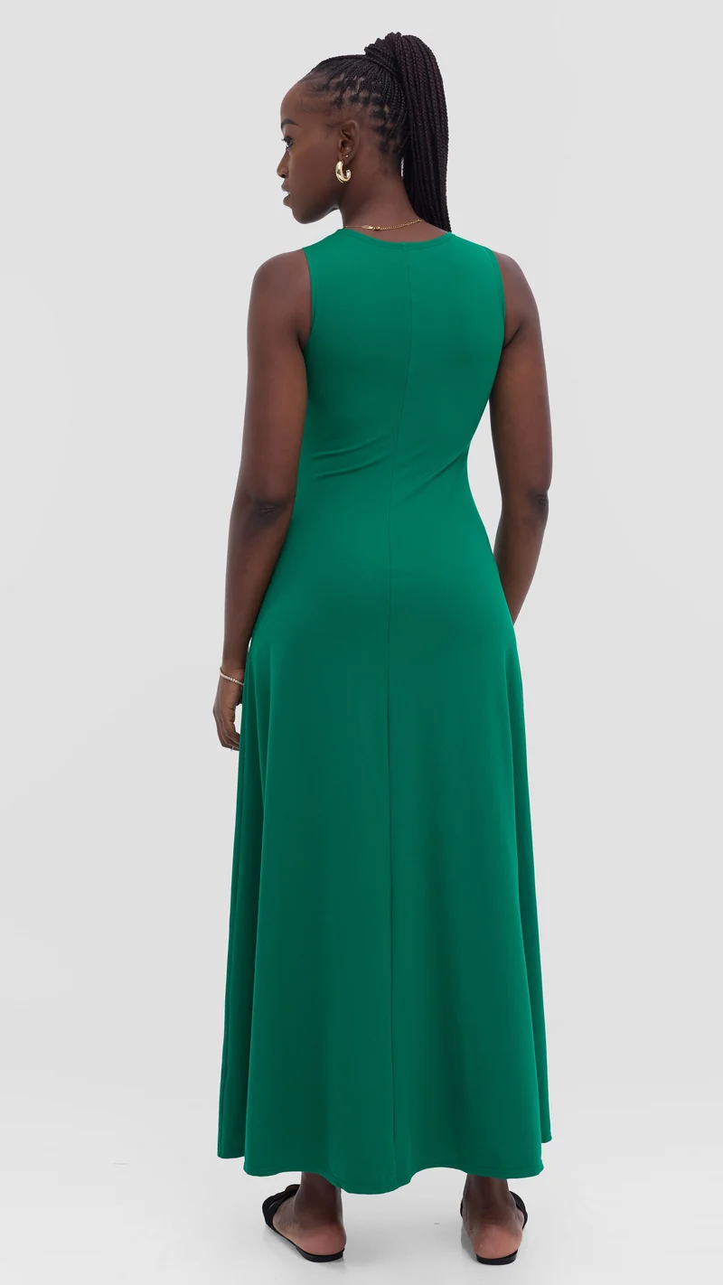 Vivo Tanda Maxi Dress in Ponte - Green